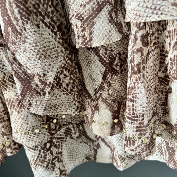 NWT WHBM Studded Python Ruffle Dress - Picture 11 of 12